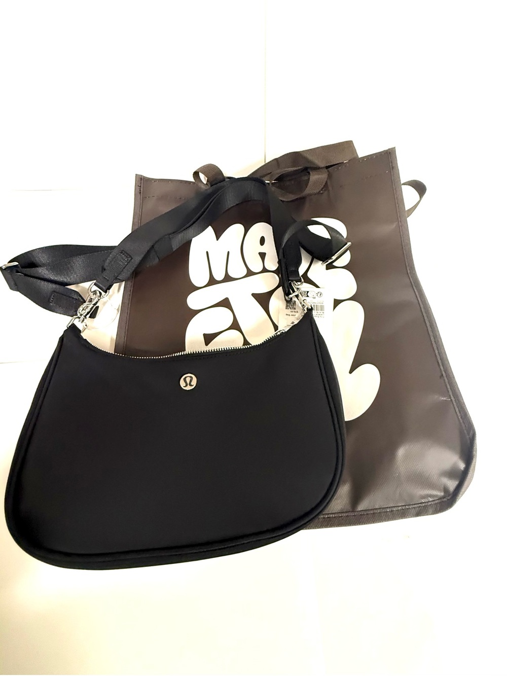 lululemon Small Shoulder Bag Black Convertible - Picture 10 of 15